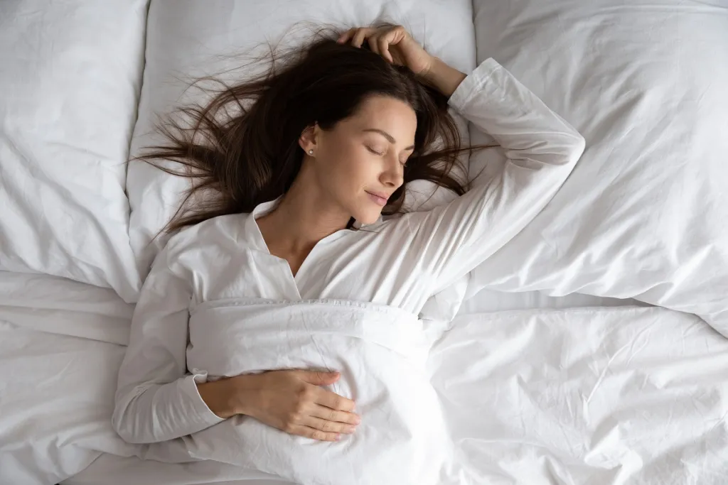 Woman with sleep apnea